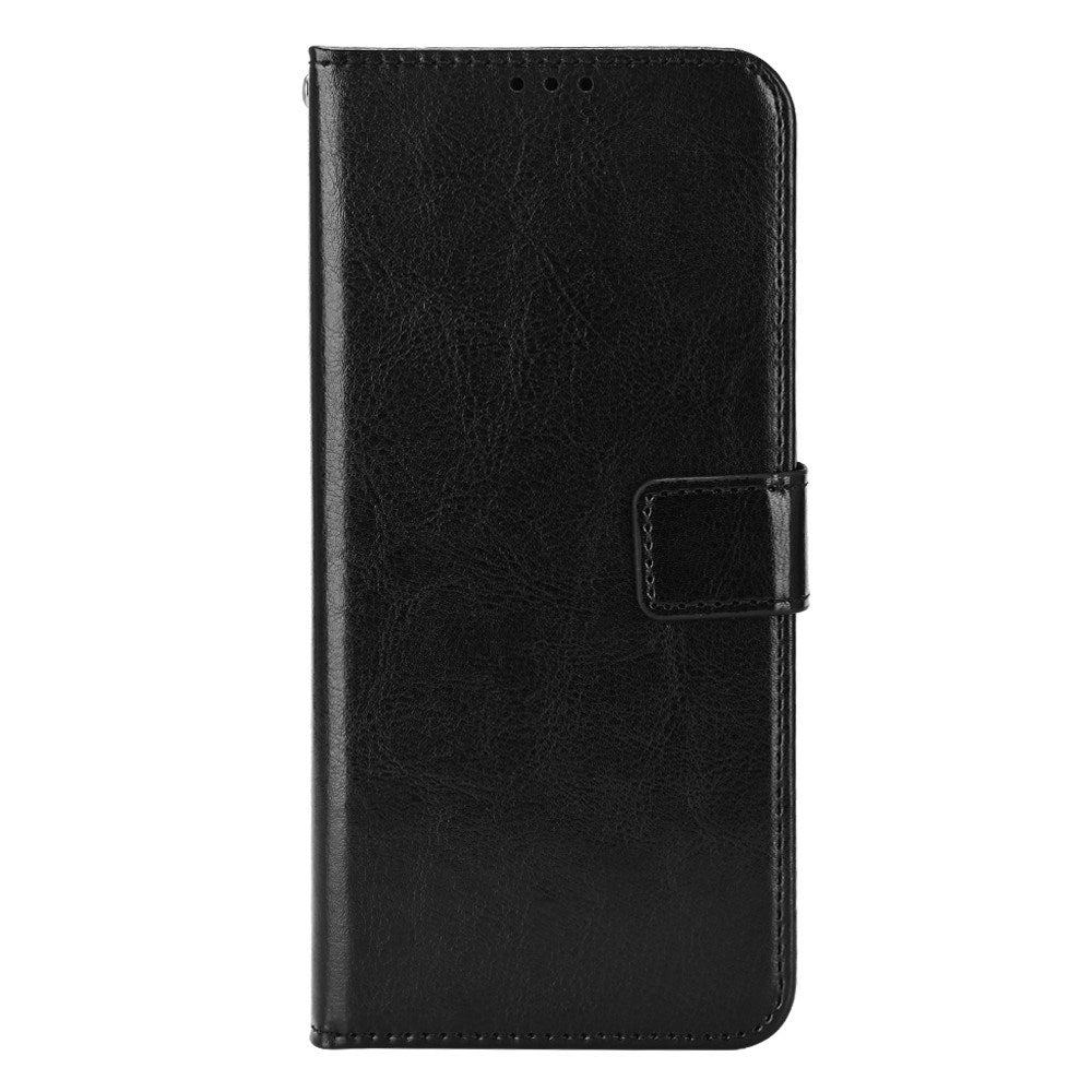 EIDERWOOD Motorola Moto E22 / E22i Leather Flip Case with Stand & Wallet - Black