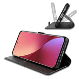 Xiaomi Poco F7 Ultra EIDERWOOD Faux Leather Flip Case with Card Holder & Stand Function – Black