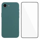 iPhone 16e Protection Set with Flexible Plastic Case & Screen Protector - Green