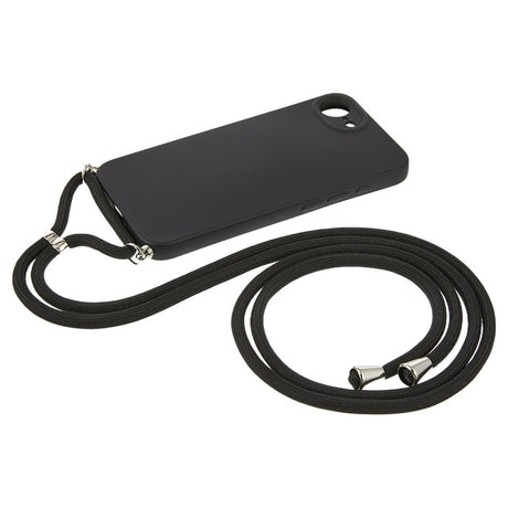 iPhone 17e / 16e EIDERWOOD Lined Flexible Plastic Case w. Strap - Black