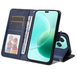 EIDERWOOD Honor 400 Lite Faux Leather Flip Case with Strap - Blue