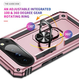 EIDERWOOD Google Pixel 10 Pro XL Hybrid Craftsman Case with 360 Rotatable Kickstand - Rose Gold