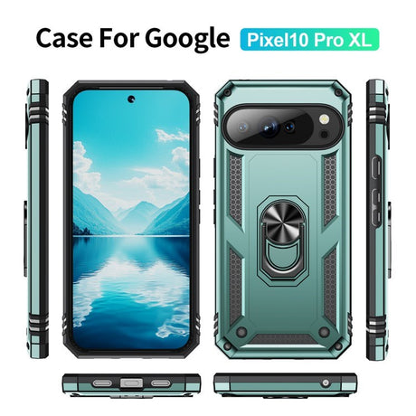 EIDERWOOD Google Pixel 10 Pro XL Hybrid Craftsman Case with 360 Rotatable Kickstand - Green