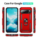 EIDERWOOD Google Pixel 10 / 10 Pro Tough Case with 360 Rotatable Kickstand - Red