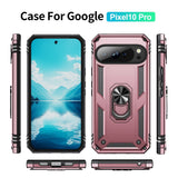 EIDERWOOD Google Pixel 10 / 10 Pro Tough Case with 360 Rotatable Kickstand - Rose Gold
