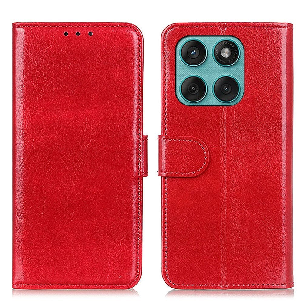 EIDERWOOD Motorola Edge 60 Fusion Faux Leather Flip Case with Cardholder & Stand Function - Red