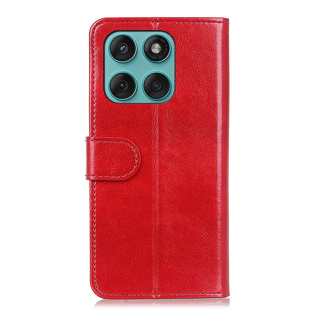 EIDERWOOD Motorola Edge 60 Fusion Faux Leather Flip Case with Cardholder & Stand Function - Red
