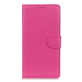 EIDERWOOD Motorola Edge 60 / Edge 60 Fusion Litchi Faux Leather Flip Case with Wallet & Stand Function - Pink