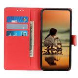 EIDERWOOD Motorola Edge 60 / Edge 60 Fusion Litchi Faux Leather Flip Case with Wallet & Stand Function - Red