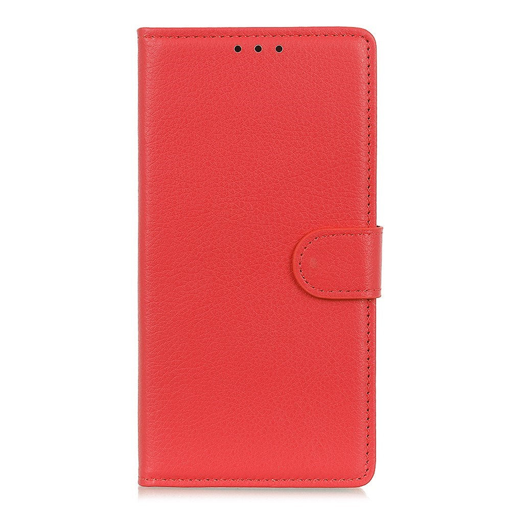 EIDERWOOD Motorola Edge 60 / Edge 60 Fusion Litchi Faux Leather Flip Case with Wallet & Stand Function - Red