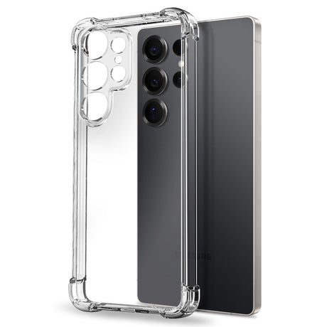 NORTHJO Samsung Galaxy S25 Ultra 2-in-1 Protection Set with Shock-Absorbing Flexible Plastic Case & Tempered Screen Protector Glass - Transparent