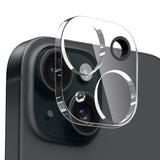 NORTHJO iPhone 15 3-in-1 Protection Set with Shock-Absorbing Flexible Plastic Case & Tempered Glass Screen Protector & Camera Lens Glass - Transparent