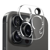 NORTHJO iPhone 15 Pro 3-in-1 Protection Set with Shock-Absorbing Flexible Plastic Case & Tempered Glass Screen Protector & Camera Lens Glass - Transparent