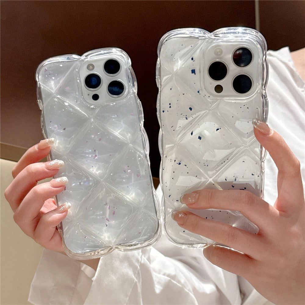 iPhone 16 Pro Max EIDERWOOD Textured Flexible Plastic Case – Transparent / Purple