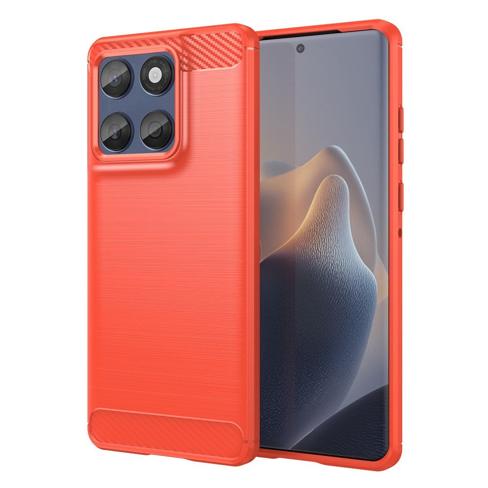 EIDERWOOD Motorola Edge 60 / Edge 60 Fusion Brushed Carbon Case - Red