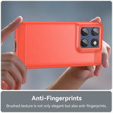 EIDERWOOD Motorola Edge 60 / Edge 60 Fusion Brushed Carbon Case - Red