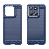 EIDERWOOD Motorola Edge 60 / Edge 60 Fusion Brushed Carbon Case - Blue