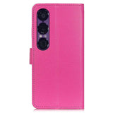 EIDERWOOD Sony Xperia 1 VII Faux Leather Flip Case with Cardholder & Stand Function - Pink