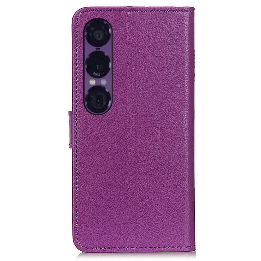 EIDERWOOD Sony Xperia 1 VII Faux Leather Flip Case with Cardholder & Stand Function - Purple