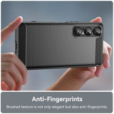 EIDERWOOD Sony Xperia 1 VII Brushed Carbon Case - Black