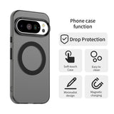 EIDERWOOD Google Pixel 10 / 10 Pro Hybrid Plastic Case - MagSafe Compatible - Transparent / Black