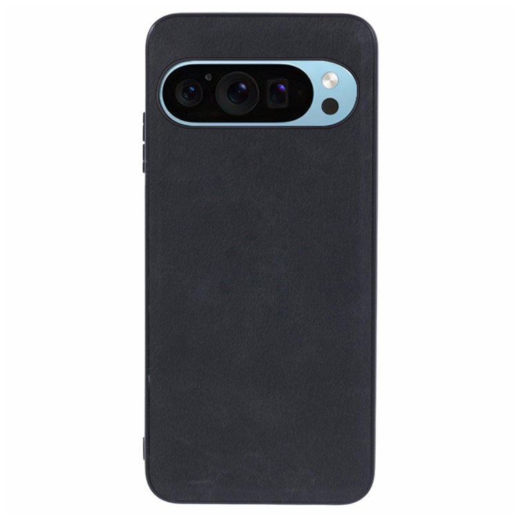 EIDERWOOD Google Pixel 10 / 10 Pro Faux Leather Coated Plastic Case - Black