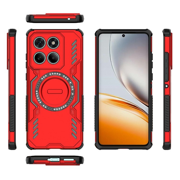 EIDERWOOD Motorola Edge 60 / Edge 60 Fusion Hybrid Plastic Case with Heat Dissipation - Red