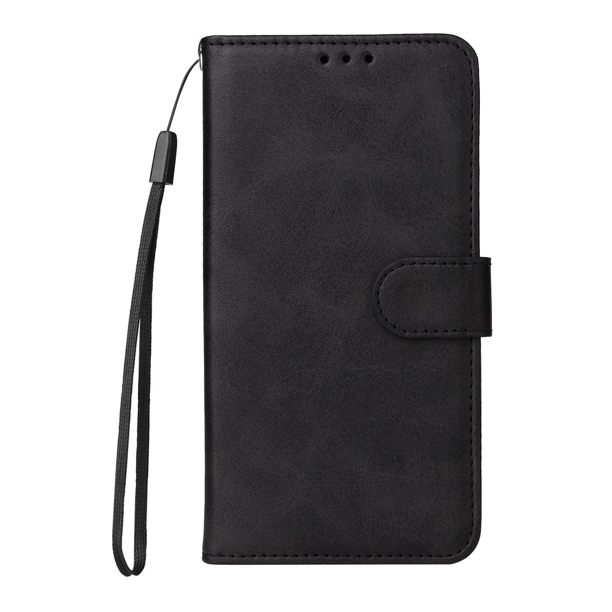 EIDERWOOD iPhone 17 Faux Leather Flip Case with Wallet & Strap - Black