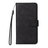 EIDERWOOD iPhone 17 Faux Leather Flip Case with Wallet & Strap - Black