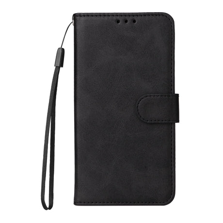 EIDERWOOD iPhone 17 Faux Leather Flip Case with Wallet & Strap - Black