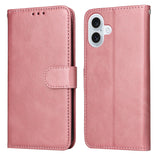 EIDERWOOD iPhone 17 Faux Leather Flip Case with Wallet & Strap - Pink