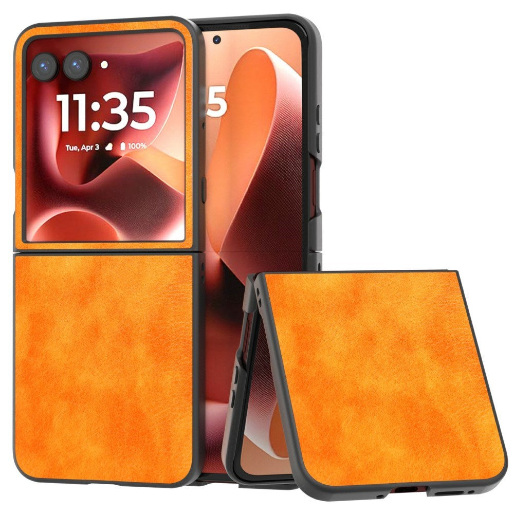 EIDERWOOD Motorola Razr 60 Ultra Faux Leather Case - Orange