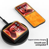 EIDERWOOD Motorola Razr 60 Ultra Faux Leather Case - Orange