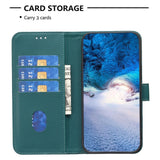 Motorola Edge 60 Pro BINFEN Faux Leather Flip Case with Card Holder & Stand Function - Dark Green