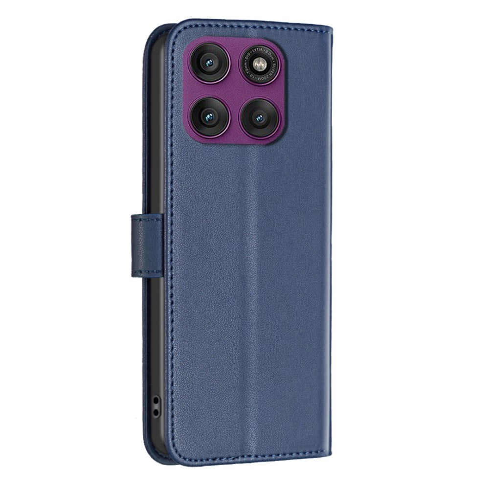 Motorola Edge 60 Pro BINFEN Faux Leather Flip Case with Card Holder & Stand Function - Dark Blue
