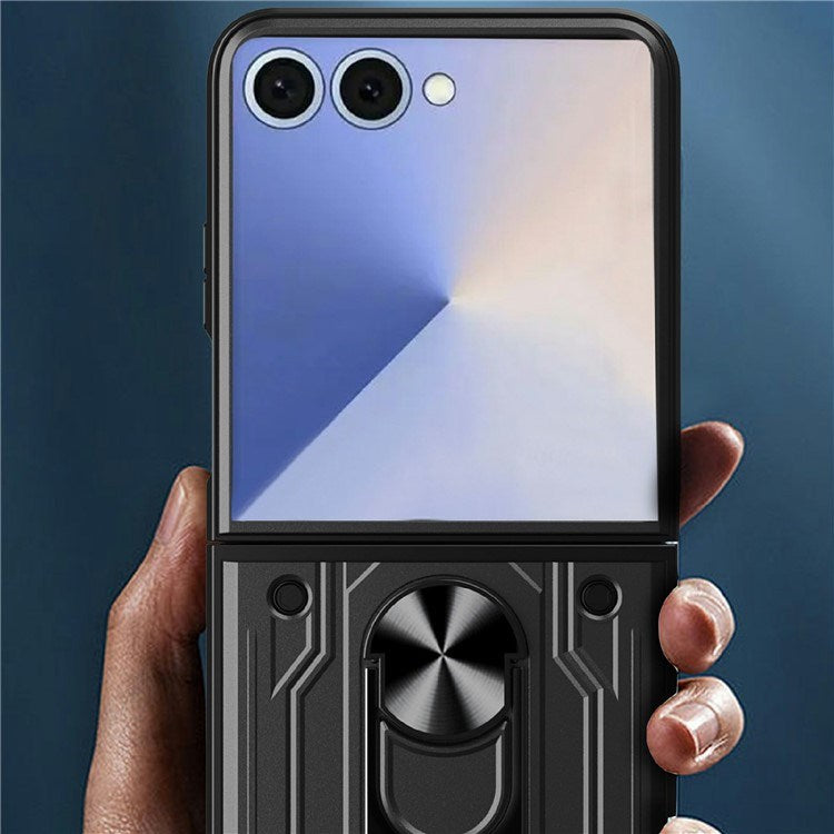 EIDERWOOD Samsung Galaxy Z Flip7 Hybrid Craftsman Case with Kickstand - Black