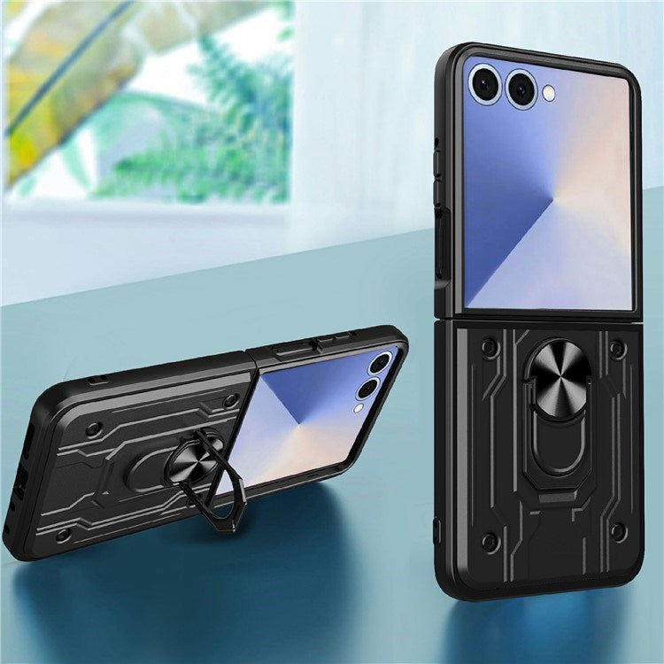 EIDERWOOD Samsung Galaxy Z Flip7 Hybrid Craftsman Case with Kickstand - Blue