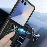 EIDERWOOD Samsung Galaxy Z Flip7 Hybrid Craftsman Case with Kickstand - Blue