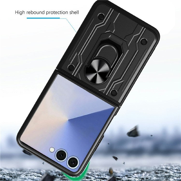 EIDERWOOD Samsung Galaxy Z Flip7 Hybrid Craftsman Case with Kickstand - Blue