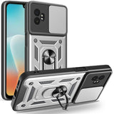 EIDERWOOD Samsung Galaxy Xcover 7 Pro Hybrid Tough Case with Kickstand & Cam Slider - Silver