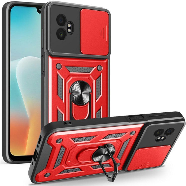 EIDERWOOD Samsung Galaxy Xcover 7 Pro Hybrid Tough Case with Kickstand & Cam Slider - Red