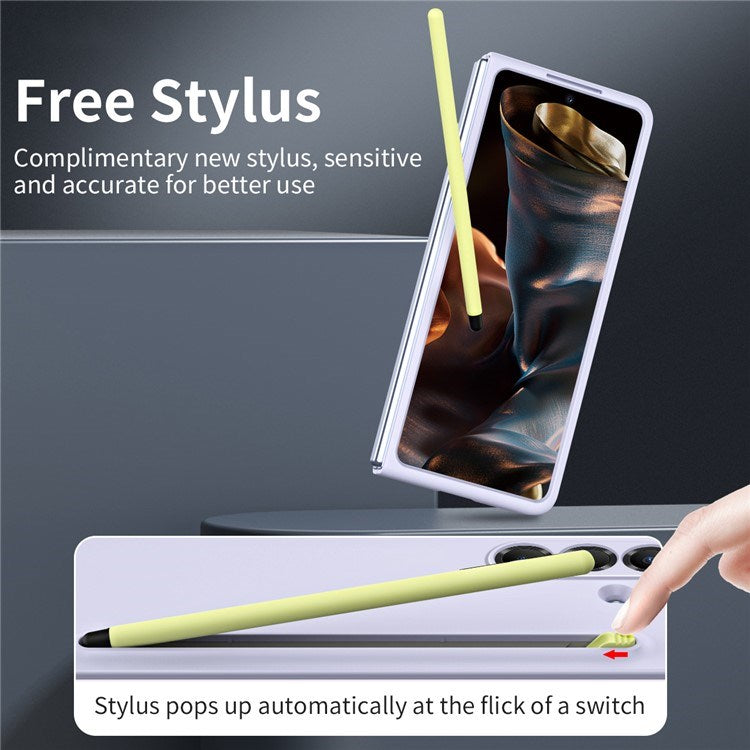 EIDERWOOD Samsung Galaxy Z Fold7 Hard Plastic Case with Stylus - Purple