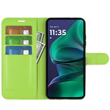 Motorola Moto G Stylus 5G (2025) EIDERWOOD Leather Flip Case with Cardholder & Stand Function - Green
