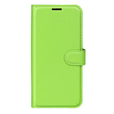 EIDERWOOD iPhone Air Litchi Flip Case with Built-in Card Holder & Stand Function - Green