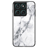 EIDERWOOD Motorola Edge 60 / Edge 60 Fusion Plastic Case with Glass Back - White Marble