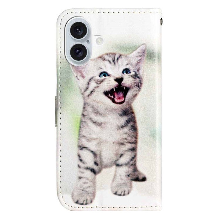 EIDERWOOD iPhone 17 Faux Leather Case with Wallet & Strap - Kitten