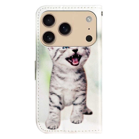 EIDERWOOD iPhone 17 Pro Faux Leather Case with Wallet & Strap - Kitten
