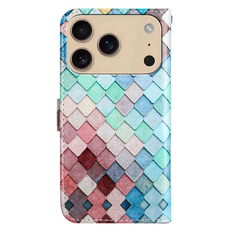 EIDERWOOD iPhone 17 Pro Faux Leather Case with Wallet & Strap - Pattern