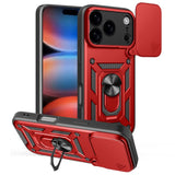 EIDERWOOD iPhone 17 Pro Max Hybrid Craftsman Case with Kickstand & Cam Slider - Red