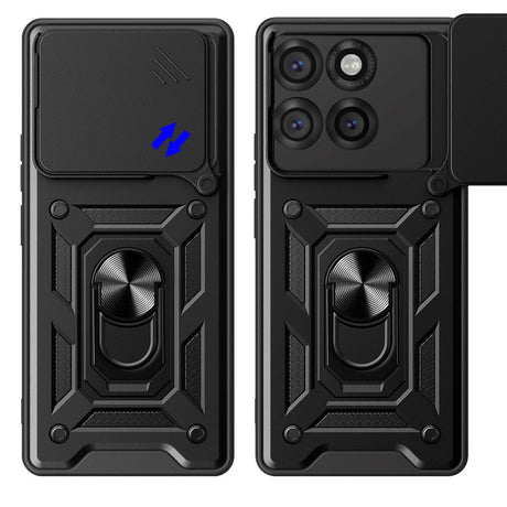 EIDERWOOD Motorola Edge 60 Pro Hybrid Rugged Case with Magnetic Kickstand & Cam Slider - Green